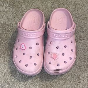 Pink crocs
